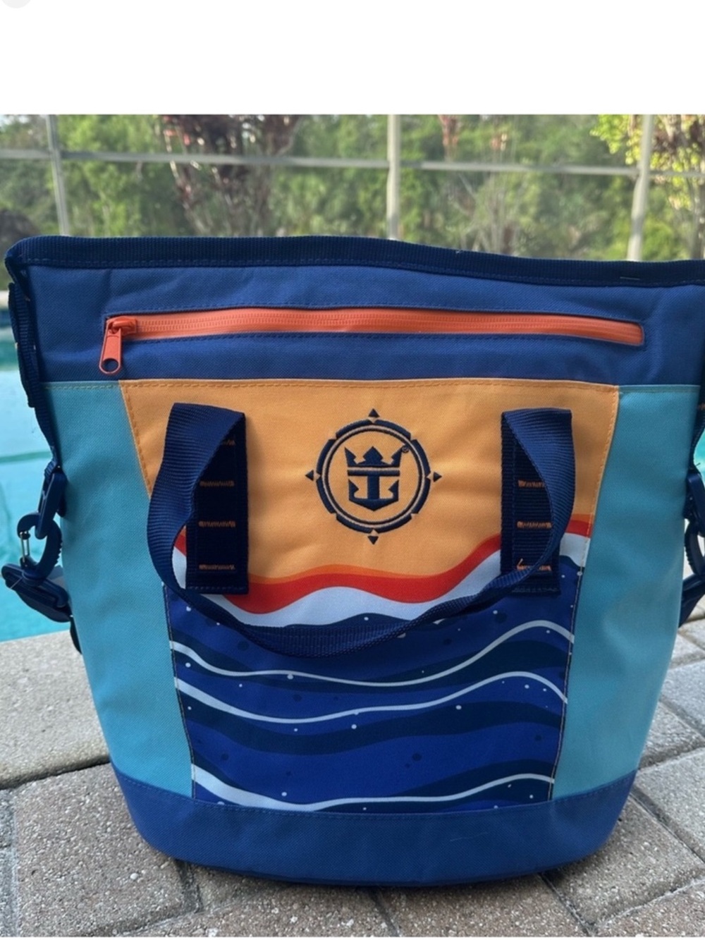 Brand new, with tag, Royal Carribbean insulated cooler tote bag.